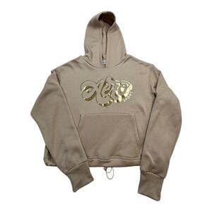 Aeropostale Sport Tan Gold Logo Hoodie Sweatshirt Womens Size S P